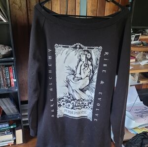 Dark Alchemy Black Graphic Sweatshirt